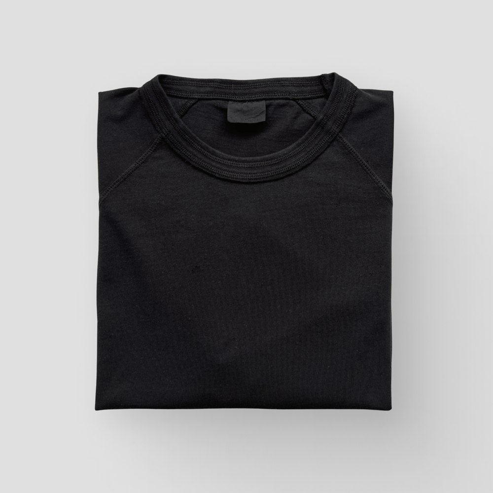 Tシャツ(長袖/七分) PMO RAGLAN LONG SLEEVES #1 BLACK 長袖tシャツ メンズ 七分袖tシャツ 綿100% ラグランtシャツ ロンt 7分